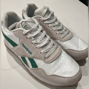 Reebok Classic White and Green Sneakers